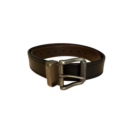 Columbia Synthetic Leather Reversible Belt Size 32 Black Brown - Picture 1 of 9